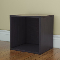 简约现代书柜书架 自由组合格子柜储物柜收纳柜落地小书架带客厅卧室置物架柜子 黑胡桃单柜 0.6米以下宽（客户）