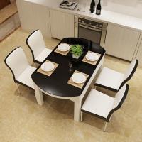 餐桌椅组合 现代简约小户型6人伸缩实木餐桌家用饭桌折叠新房装饰客厅吃饭桌子（客户）