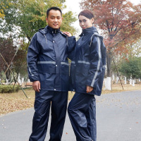 2019新款 雨衣套装 成人骑行套装双层男女分体雨裤电动摩托车迷彩送快递外卖三轮车雨衣骑徒步雨披（客户）