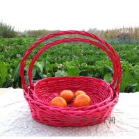 水果篮手提篮蔬菜篮子藤编篮礼品篮批包装鸡蛋篮竹篮野餐篮小篮（客户）