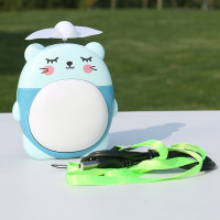 迷你风扇 卡通萌猫青蛙USB充电小风扇带挂绳 儿童手持学生宿舍便携带夜灯 六一节毕业夏季活动礼品批（客户）