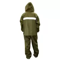 军绿加厚帆布成人连体分体长款户外徒步雨衣工地防水耐磨雨披保安执勤雨披（客户）
