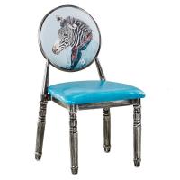 欧式美甲店椅子靠背凳子复古椅子化妆椅铁艺餐椅咖啡厅奶茶店桌椅服装店前台理店工艺风（客户）