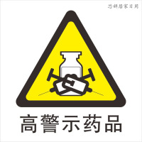 药房分类标签贴纸 药品分类标签-高警示药品 药柜标签 药架标签（客户）