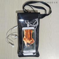 外卖专用手机防水袋可充电插耳机送餐员骑手潜水套触屏华为苹果oppo通用 黑色（客户）
