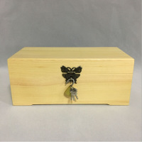 大号实木盒子带锁收纳盒子圣诞密包装木盒喜糖礼品盒首饰盒 纪念品 珍贵物品 储物盒 整理盒（客户）