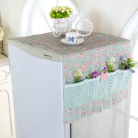 冰箱盖布防尘罩洗衣机盖巾家用单开床头柜套罩微波炉烤箱盖巾 苏菲绿 50*120cm（客户）