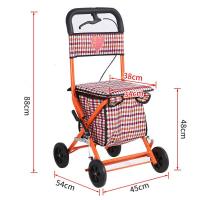 老年人可推四轮买菜小拉车座椅折叠购物车老人手推车（客户）