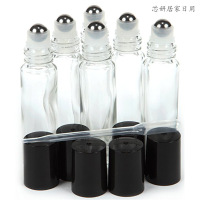 6个装棕色10ml 出差旅行便携精油香水走珠瓶 茶色玻璃化妆水滚珠瓶分装瓶 香体露分装空瓶（客户）