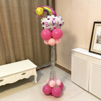 宝宝周岁生日布置装饰路引气球立柱 公主婴儿百日宴趴体男孩女孩派对餐桌桌飘装饰用品气球（客户）