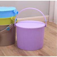 新款大号塑料加厚可坐钓鱼桶手提洗澡桶玩具收纳桶水桶凳带盖（客户）