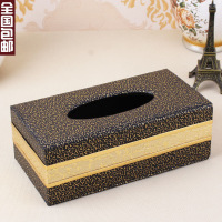 欧式皮革纸巾盒 家用客厅卧室房间茶几餐厅饭店车载防水皮质抽纸盒 酒店创意餐巾纸巾收纳盒（客户）