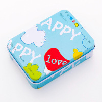 迷你马口铁盒韩国可爱卡通铁质收纳盒 学生可爱迷你装饰品首饰卡片小铁盒子文具收纳铁盒（客户）