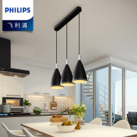 飞利浦PHILIPS 吊灯LED三头餐吊灯E27螺口客厅餐厅饭厅吧台现代简约北欧灯具灯饰长条灯 简曜