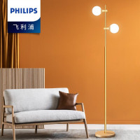 飞利浦LED落地灯 现代简约落地桌灯卧室床头创意装饰客厅书房卧室美式北欧立式灯 金枝白露