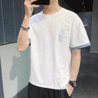 茜靓,CHYLLIRN短袖T恤男2021夏季纯棉宽松短袖T恤圆领男士百搭潮牌体恤上衣打底衫外穿