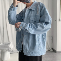 茜靓,CHYLLIRN牛仔外套男春秋韩版潮流宽松上衣服2020新款春秋季男士夹克秋装褂子