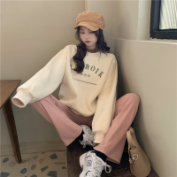 茜靓CHYLLIRN卫衣女秋冬装2020年新款宽松加绒休闲裤加厚卫衣