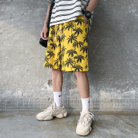 茜靓CHYLLIRN夏季花短裤男ins宽松大码沙滩裤冰丝大裤衩潮牌速干外穿五分裤男