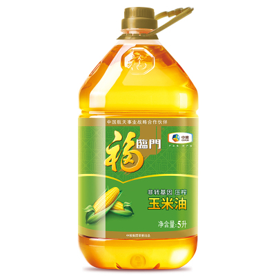 福临门非转基因纯正玉米油4L/桶 压榨玉米油