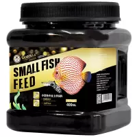 小型热带鱼饲料 孔雀鱼饲料灯科鱼鱼粮斗鱼鱼食400ml