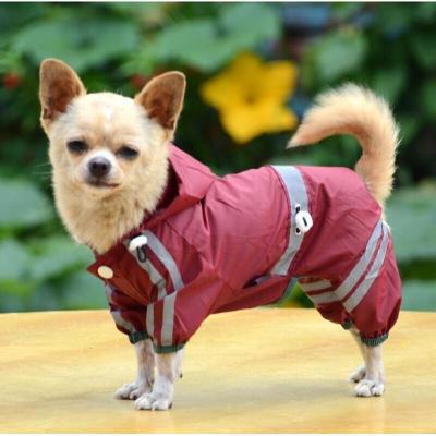 小狗狗雨衣宠物衣服泰迪服装中型犬四脚雨伞小型犬狗雨披反光 Xuan