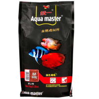 统一 血鹦鹉鱼饲料增艳鱼食增红发色发财鱼地图鱼鱼上浮颗粒鱼粮 艳红1KG中粒