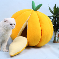 南瓜窝猫窝深度睡眠窝冬天保暖狗猫水果封闭式屋猫咪睡袋冬季狗窝
