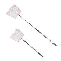 鱼缸鱼捞捞鱼网兜圆方形鱼捞手抄鱼网金鱼观赏鱼渔捞水族箱抄网 颜色随机