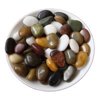 鱼缸鹅卵石 高抛光鹅卵石五彩石头装饰铺地鱼缸园艺盆景 5斤装