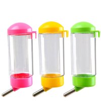 宠物饮水器 狗狗宠物喝水器 猫咪悬挂式饮水壶喂水器 兔子饮水器 粉色400ml