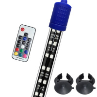 LED水灯红龙鱼灯红绿蓝白色鱼缸灯T8水族箱防水灯管潜水灯水族 145cm双排高亮遥控换色 其它