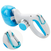 [带垃圾袋] 狗狗拾便器夹便器捡便器粪便夹夹铲屎宠物狗泰迪清洁外出用品 蓝色