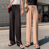 新款网红拖地裤阔腿裤坠感女春夏宽松休闲高腰显瘦长裤女