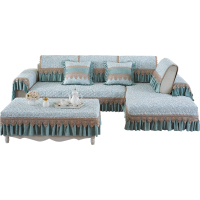 西瓜藤 布艺沙发垫四季通用组合套装123三人u型欧式沙发套全包万能罩防滑