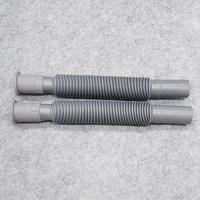 闪电客面盆下水器翻板翻盖下水器玻璃盆通用ABS下水器管套装 灰色加厚胶头管2根