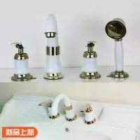闪电客欧浴室柜三孔四孔龙头面盆洗漱台脸盆组合 四件套水龙头带小花洒