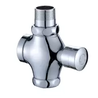 闪电客全铜蹲便器冲水阀手按式 大便池手按自闭式冲洗龙头开关延时阀