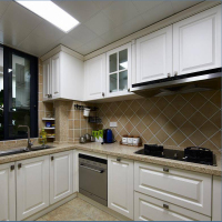 闪电客厨房橱柜简易整体模压厨柜定做板石英石组装现代简约经济型