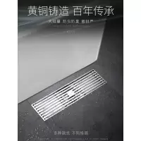 长方形隐形地漏大排量加长条型全铜防臭防虫浴室闪电客卫生间镶砖