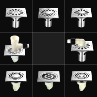 不锈钢地漏防臭器防臭芯洗衣机接头卫生间闪电客下水道盖淋浴房厕所