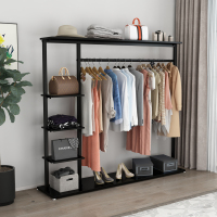 时尚挂衣架落地卧室内衣帽架简易腾印象单杆衣式服架子置物架晾衣架收纳