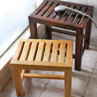 木浴室凳子木板凳洗脚凳淋浴房藤印象老人洗澡防滑小矮凳家用坐凳