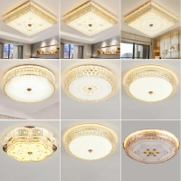 主卧室灯正方形欧式水晶奢藤印象华圆形家用房间三色奢华大气led吸顶灯