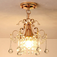 藤印象欧式门厅过道餐厅灯美式入户玄关卧室水晶小吊灯吧台LED客厅灯饰