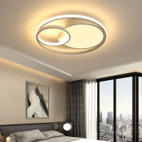 灯具现代简约卧室led吸顶灯藤印象北欧极简创意房间灯白灰色圆形客厅灯