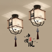 花勋小吸顶灯过道灯中国风复古卧室玄关入户走廊厅新中式灯具