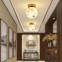 花勋新中式过道吸顶灯现代简约阳台灯具衣帽间入户玄关走廊门厅中国风