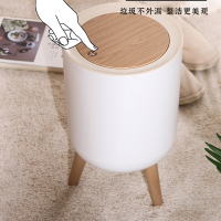 藤印象垃圾桶家用厨房卫生间卧室茶几带盖圾客厅厕所ins北欧创意垃圾筒