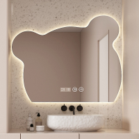 藤印象小熊镜子Led镜发光带灯智能浴室镜卫生间壁挂墙卧室梳妆台化妆镜